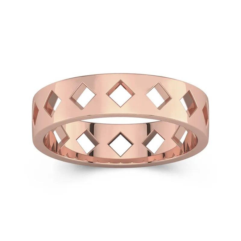 Filigree Eternity Unique Wedding Bands 14K Rose Gold