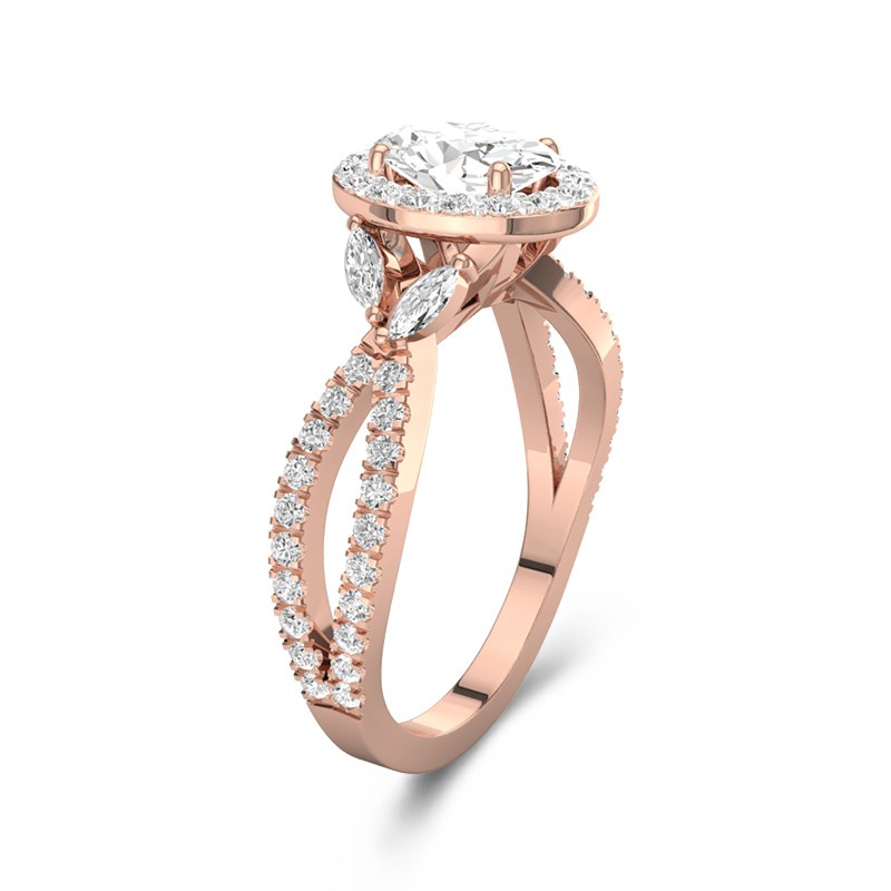 1.2ct Infinity Moissanite Engagement Ring